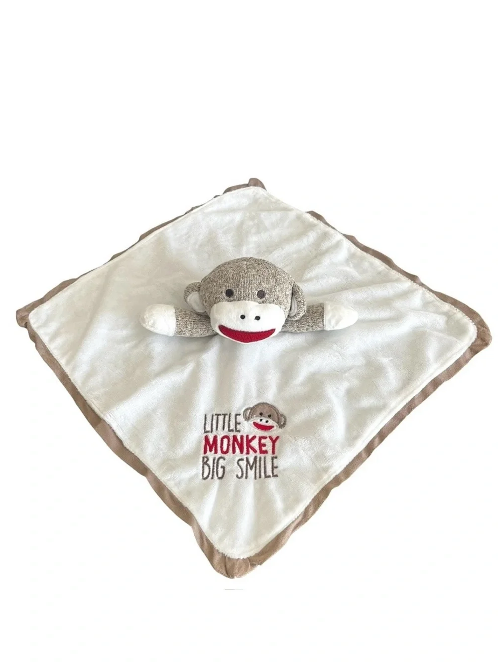 Baby Starters Sock Monkey Plush Security Blanket Big Smile 2024